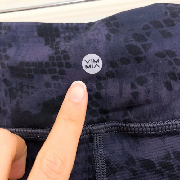 Vimmia Snake Animal Print Athletic Athleisure Compression Cropped Leggings M - Picture 4 of 6